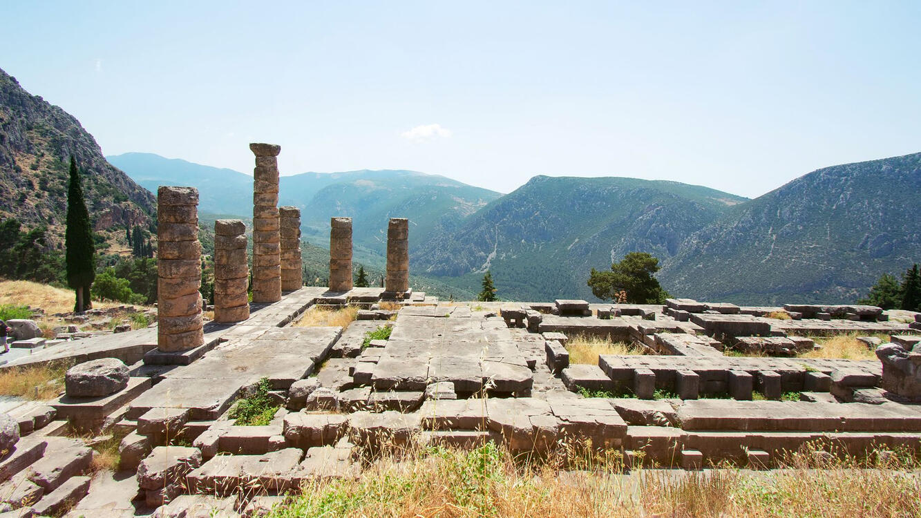 ancient ruins on a mountain